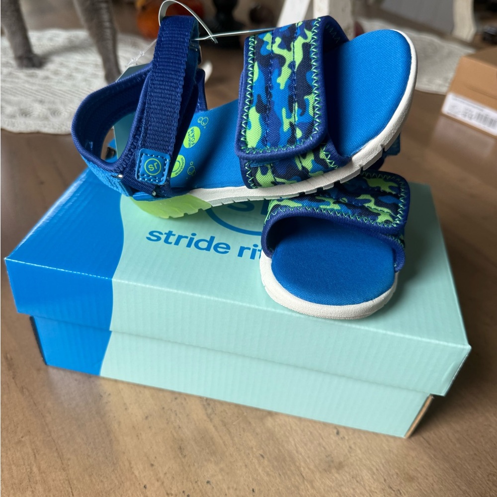 Light up Stride Rite Blue and Green Kids Sandals
